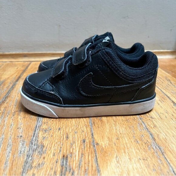 Nike Capri 3 Leather 'Black White' velcro sneakers Sz 8C - Picture 2 of 10